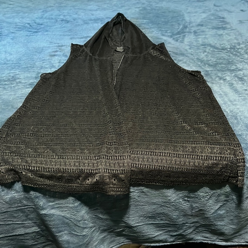 Black swim cover up.